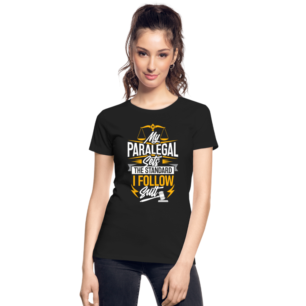 "Follow Suit" Women’s Premium Organic T-Shirt - black