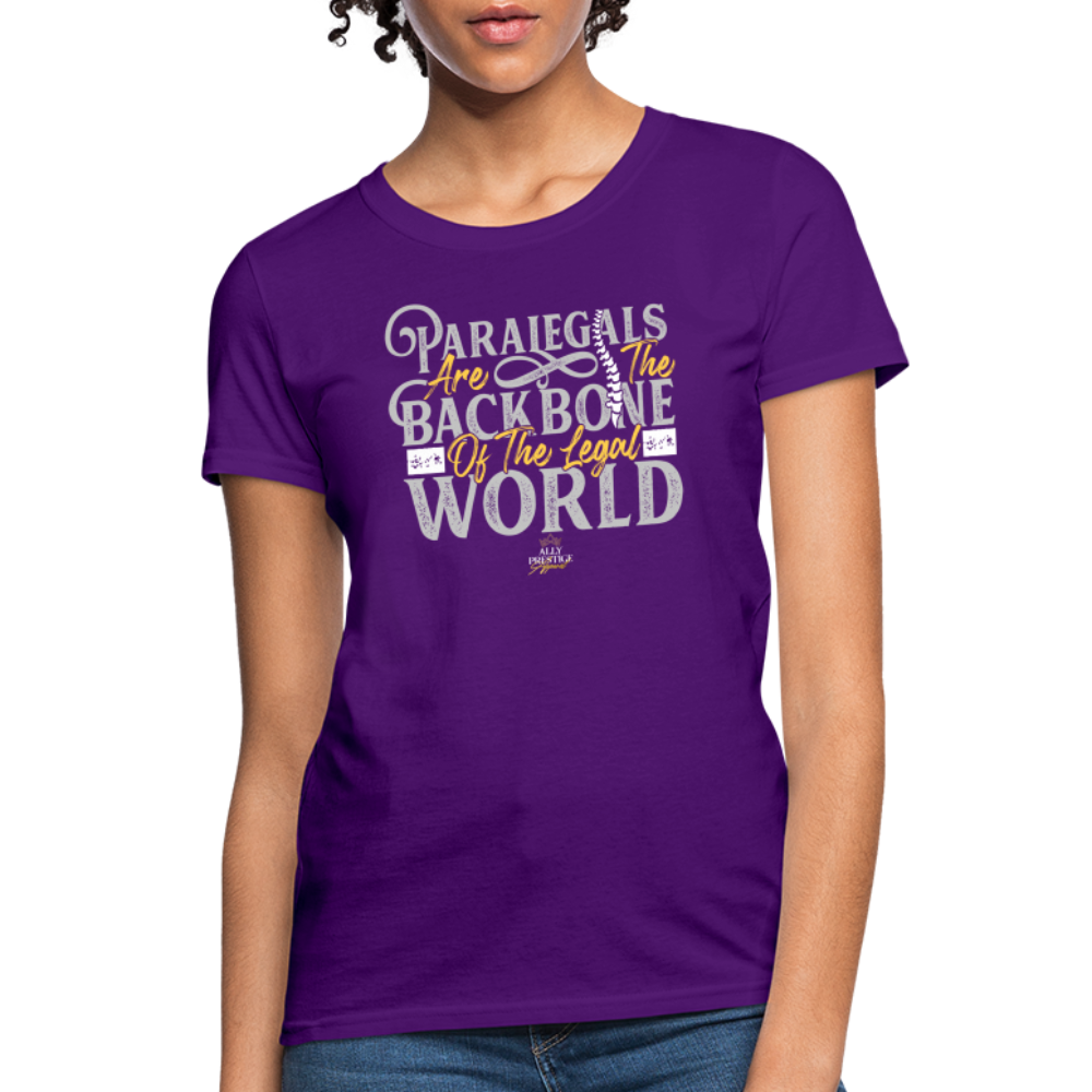 "Paralegal Backbone" Women's Soft T-Shirt - purple