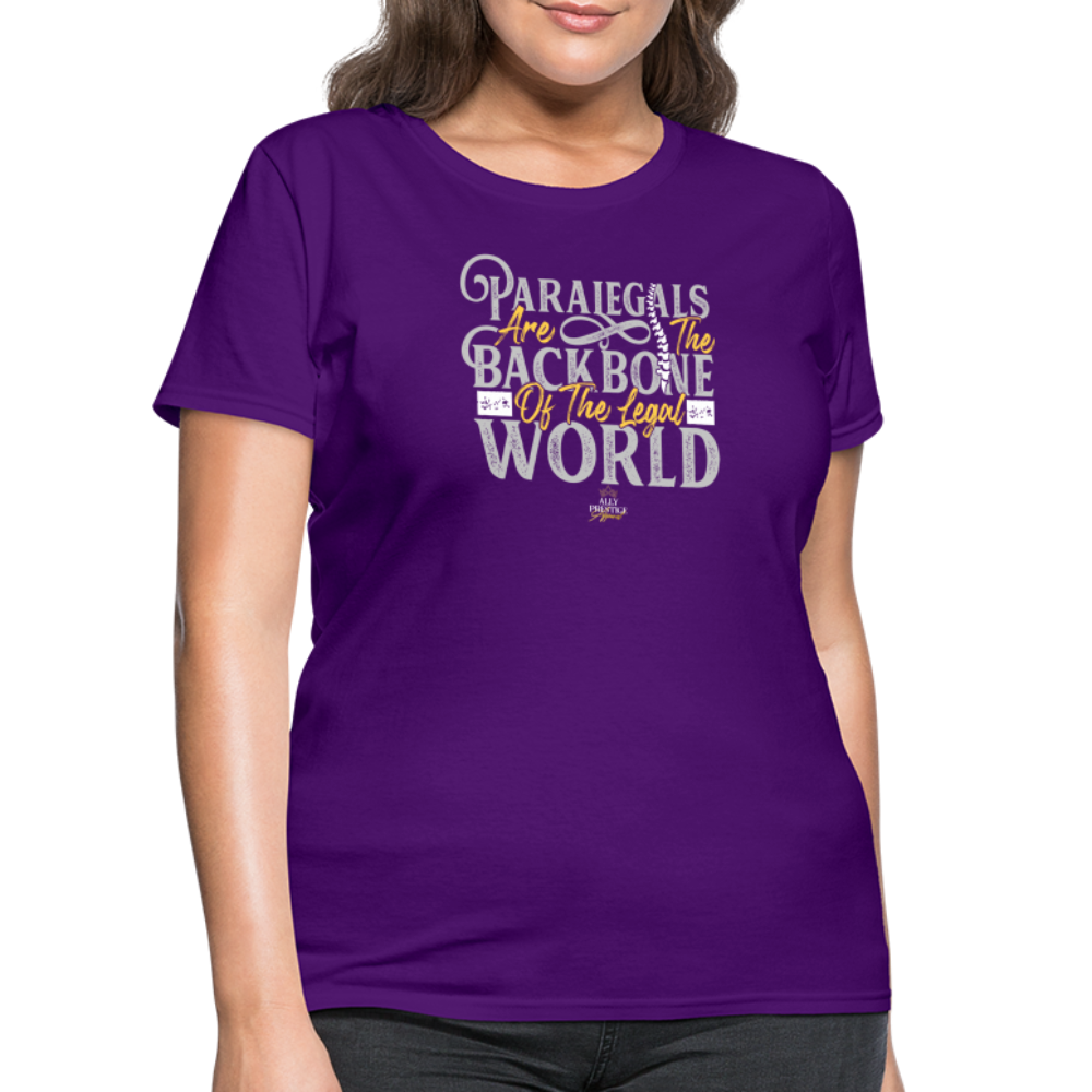 "Paralegal Backbone" Women's Soft T-Shirt - purple