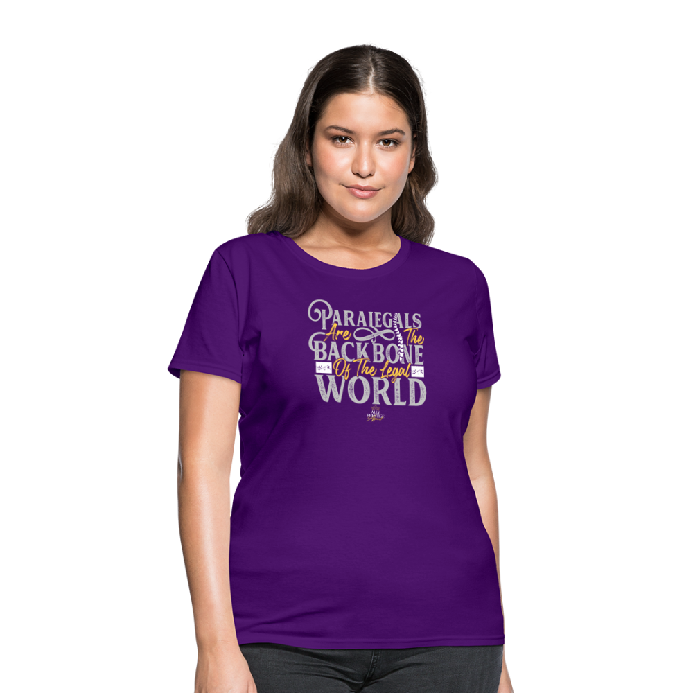 "Paralegal Backbone" Women's Soft T-Shirt - purple