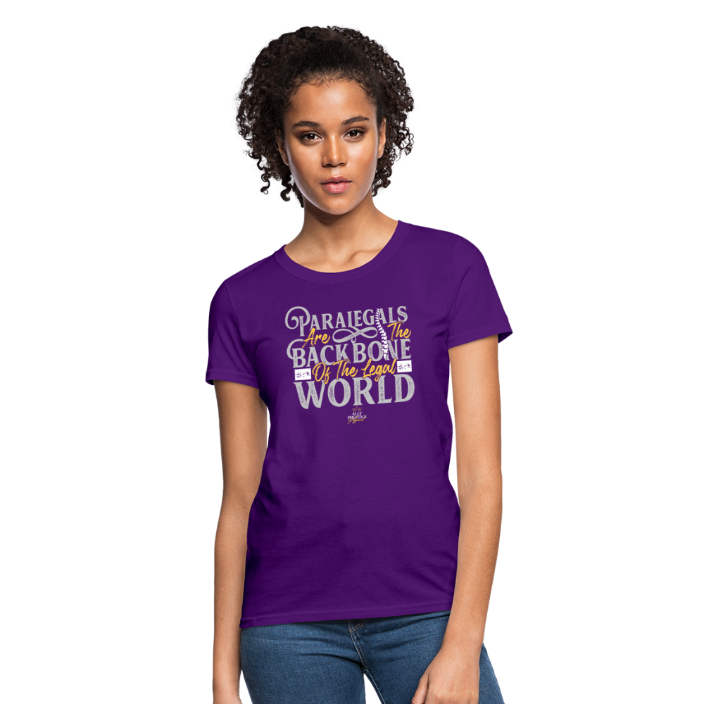 "Paralegal Backbone" Women's Soft T-Shirt - purple