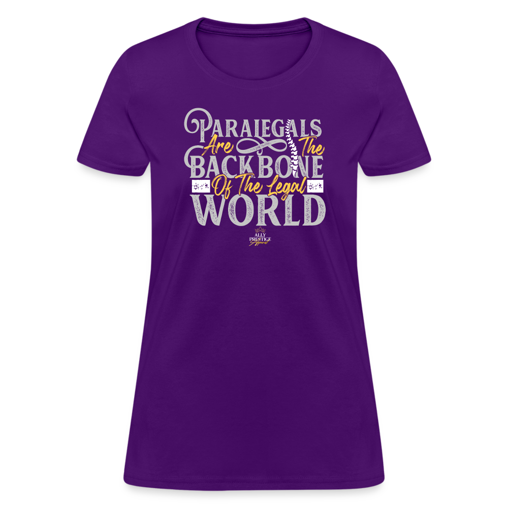 "Paralegal Backbone" Women's Soft T-Shirt - purple