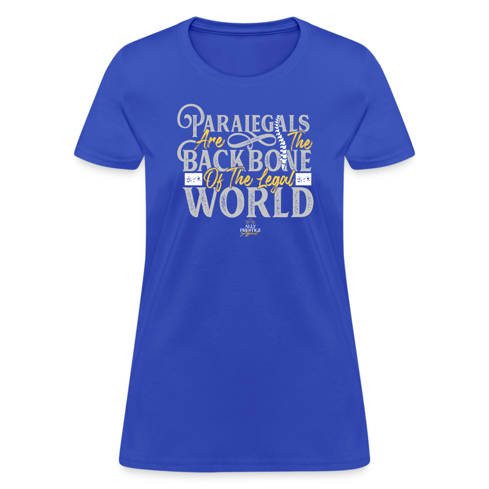"Paralegal Backbone" Women's Soft T-Shirt - royal blue