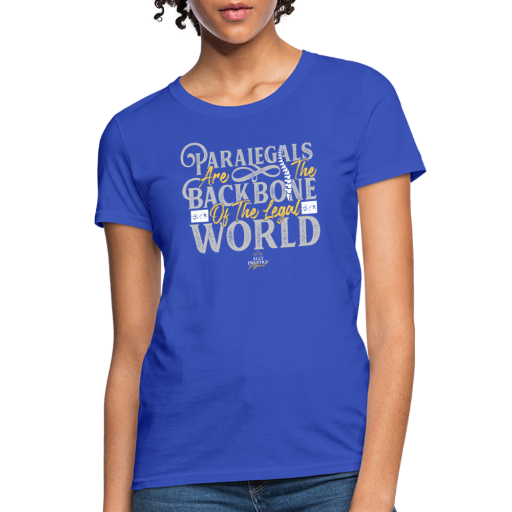 "Paralegal Backbone" Women's Soft T-Shirt - royal blue
