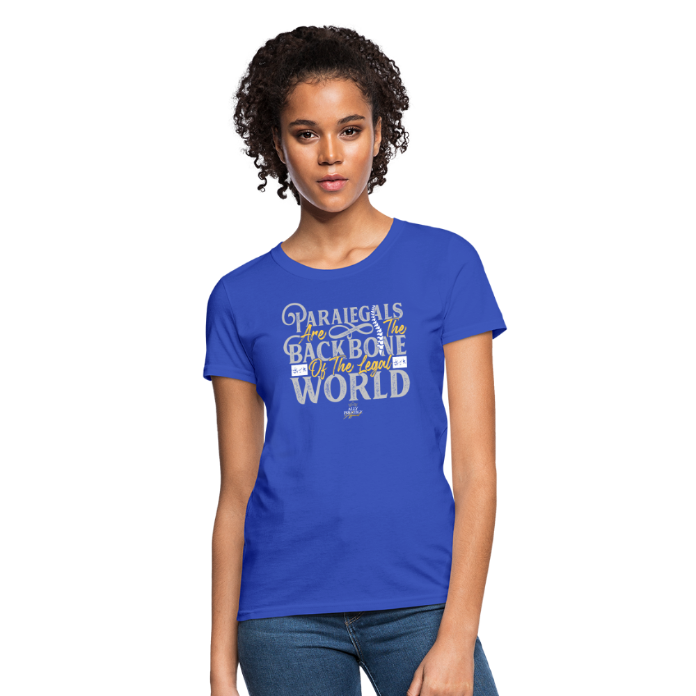 "Paralegal Backbone" Women's Soft T-Shirt - royal blue