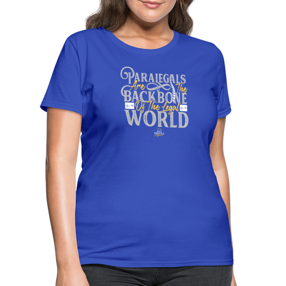 "Paralegal Backbone" Women's Soft T-Shirt - royal blue