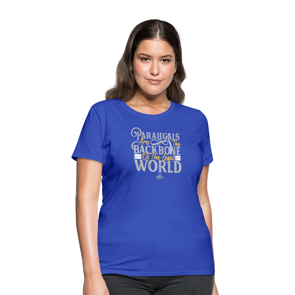 "Paralegal Backbone" Women's Soft T-Shirt - royal blue