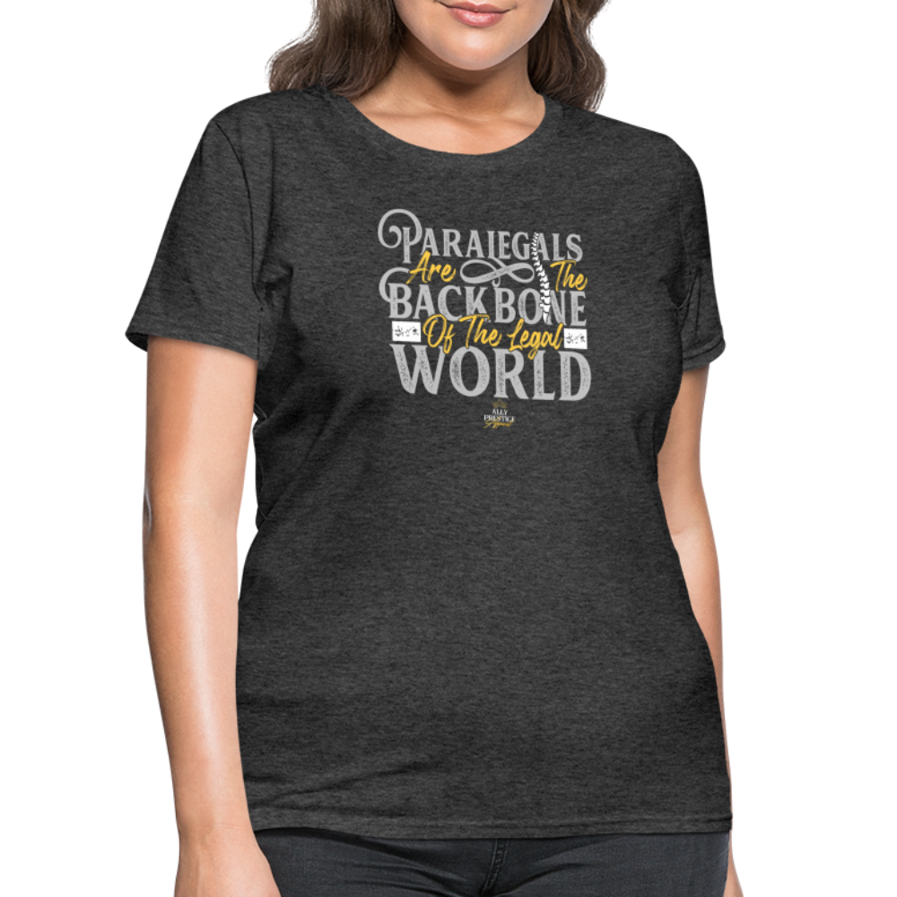 "Paralegal Backbone" Women's Soft T-Shirt - heather black