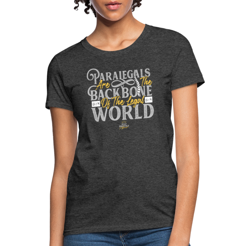 "Paralegal Backbone" Women's Soft T-Shirt - heather black