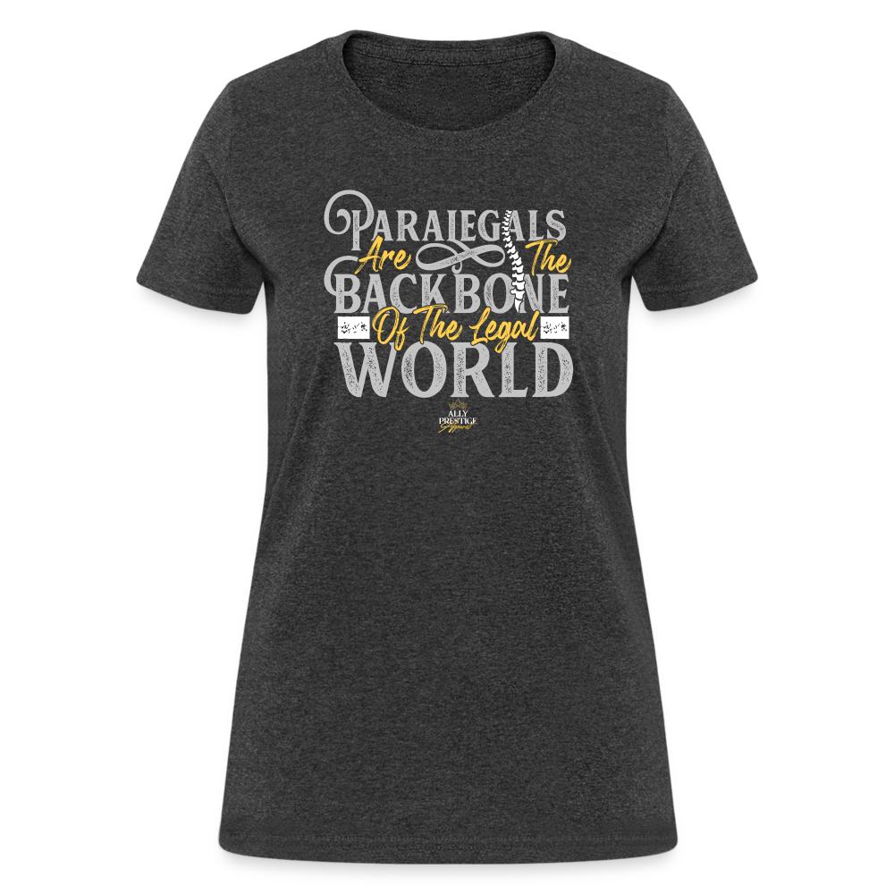 "Paralegal Backbone" Women's Soft T-Shirt - heather black