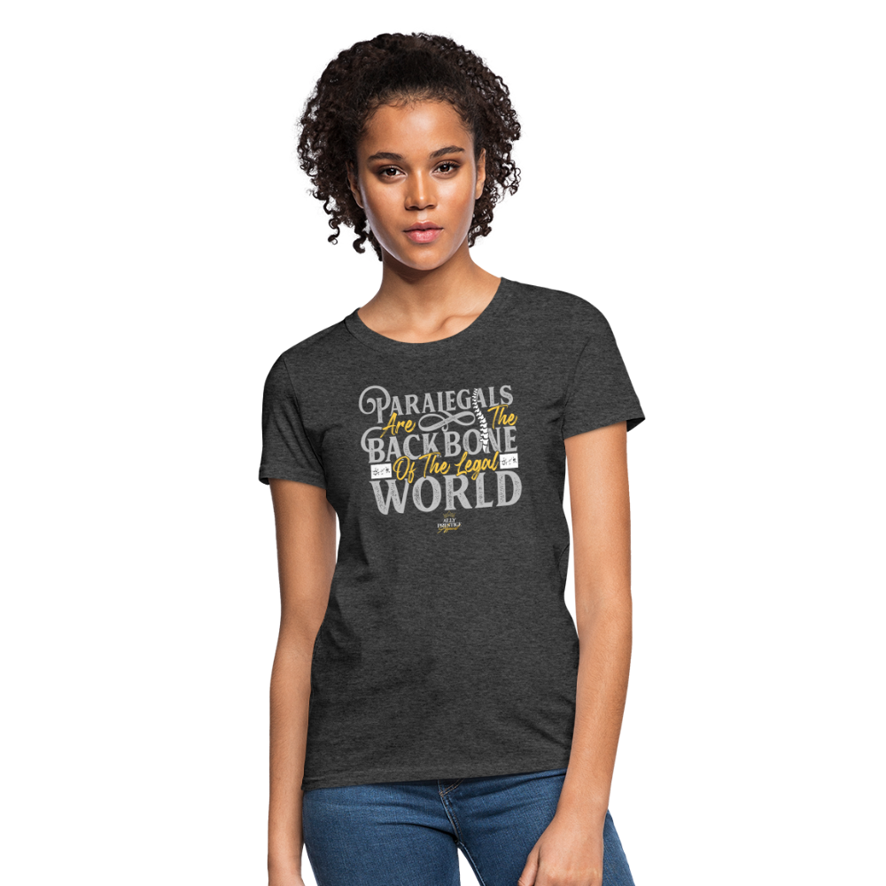 "Paralegal Backbone" Women's Soft T-Shirt - heather black