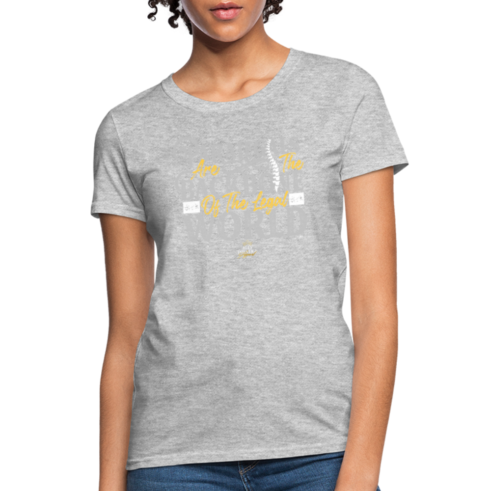 "Paralegal Backbone" Women's Soft T-Shirt - heather gray