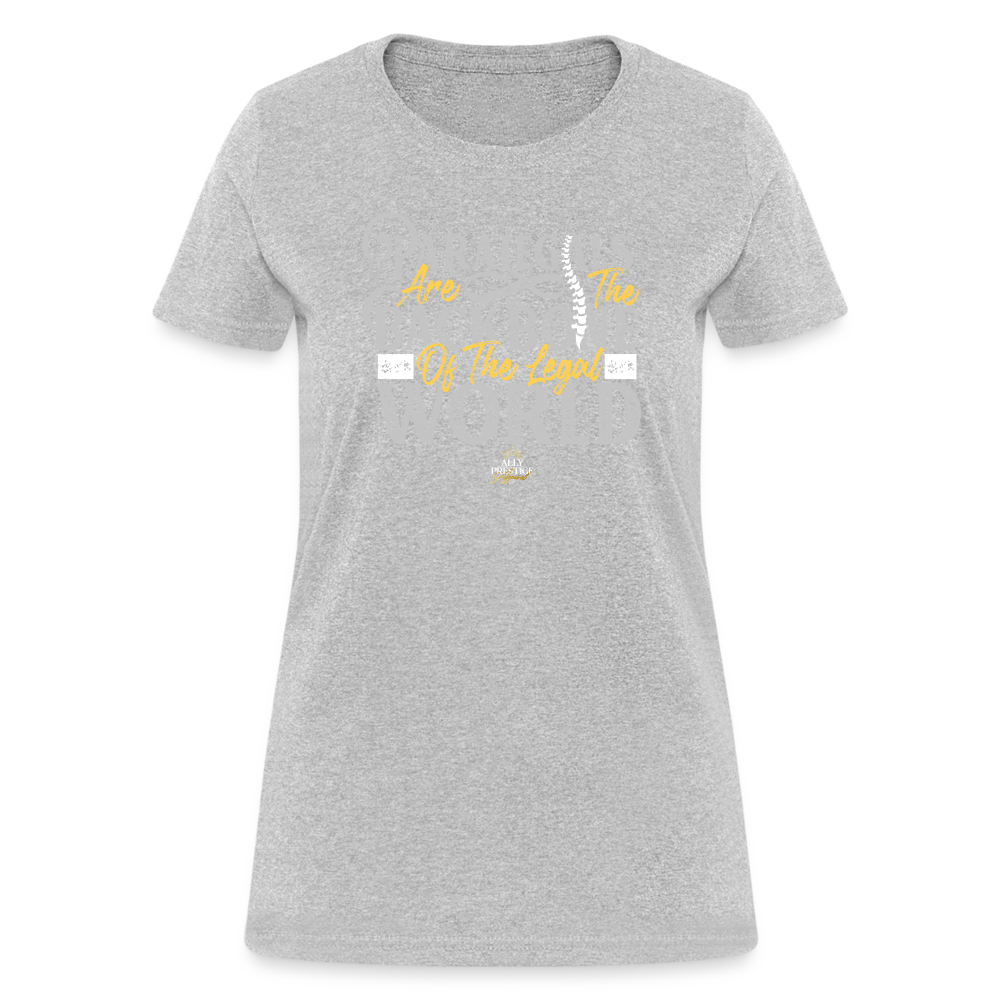 "Paralegal Backbone" Women's Soft T-Shirt - heather gray