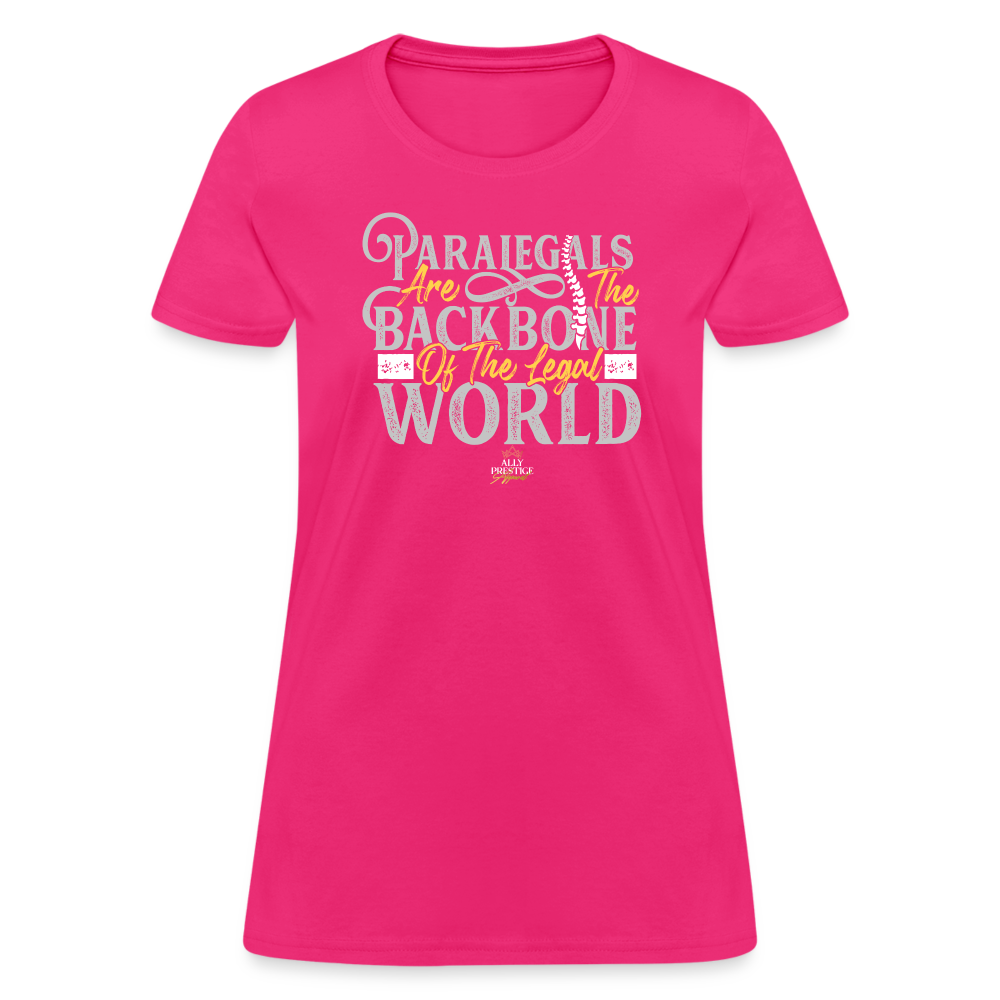 "Paralegal Backbone" Women's Soft T-Shirt - fuchsia