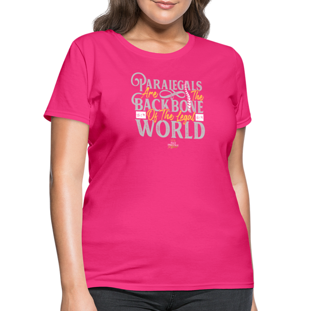 "Paralegal Backbone" Women's Soft T-Shirt - fuchsia
