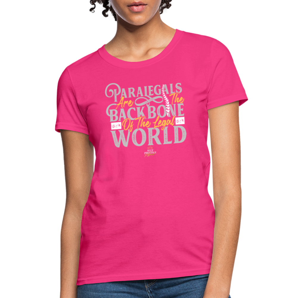 "Paralegal Backbone" Women's Soft T-Shirt - fuchsia