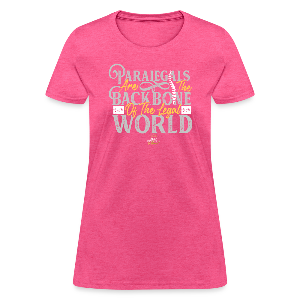 "Paralegal Backbone" Women's Soft T-Shirt - heather pink