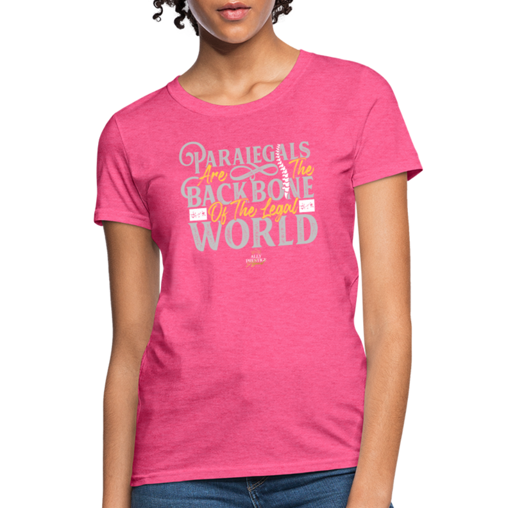 "Paralegal Backbone" Women's Soft T-Shirt - heather pink