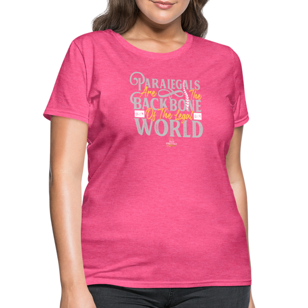 "Paralegal Backbone" Women's Soft T-Shirt - heather pink