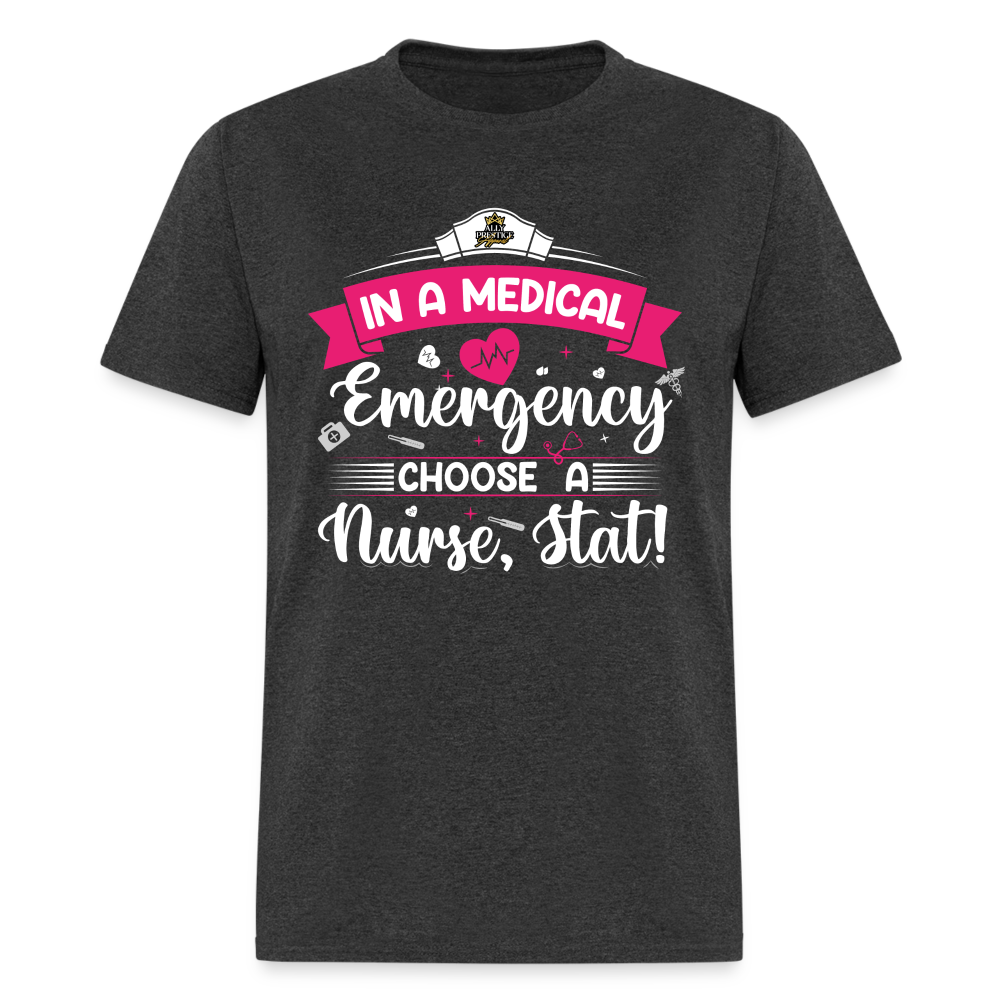 "Nurse, Stat" Unisex Classic T-Shirt - heather black