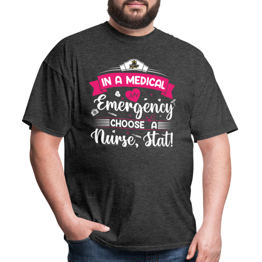 "Nurse, Stat" Unisex Classic T-Shirt - heather black