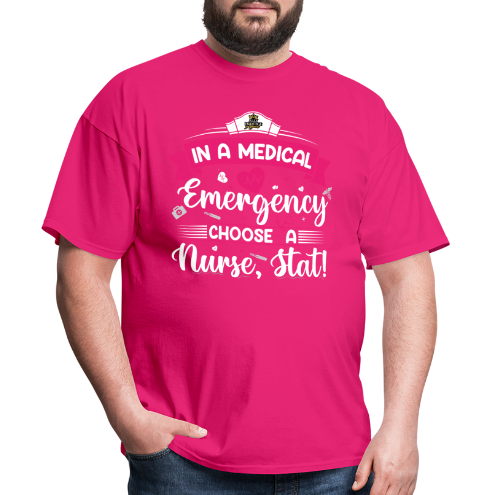 "Nurse, Stat" Unisex Classic T-Shirt - fuchsia