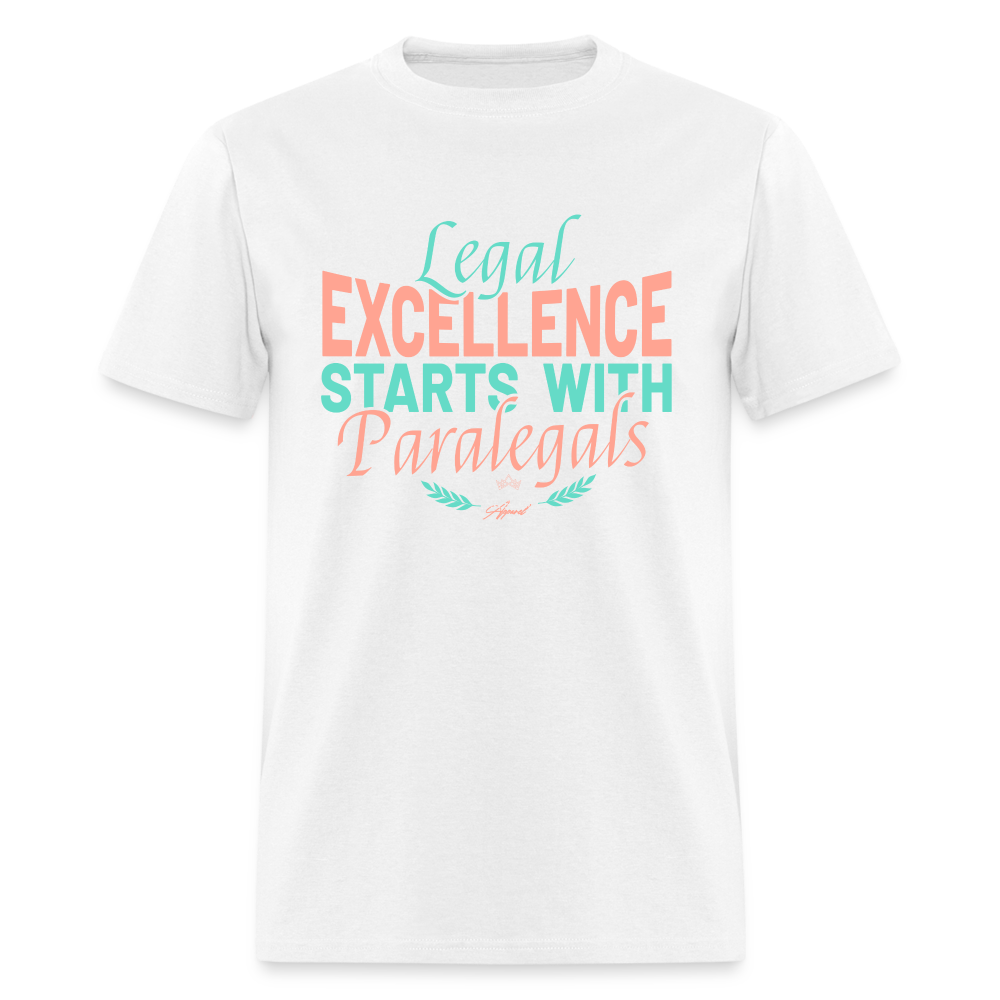 "Legal Excellence" Unisex Classic T-Shirt - white