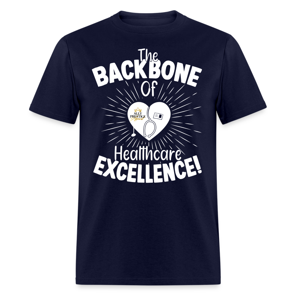 "Nurse Backbone" Unisex Classic T-Shirt - navy