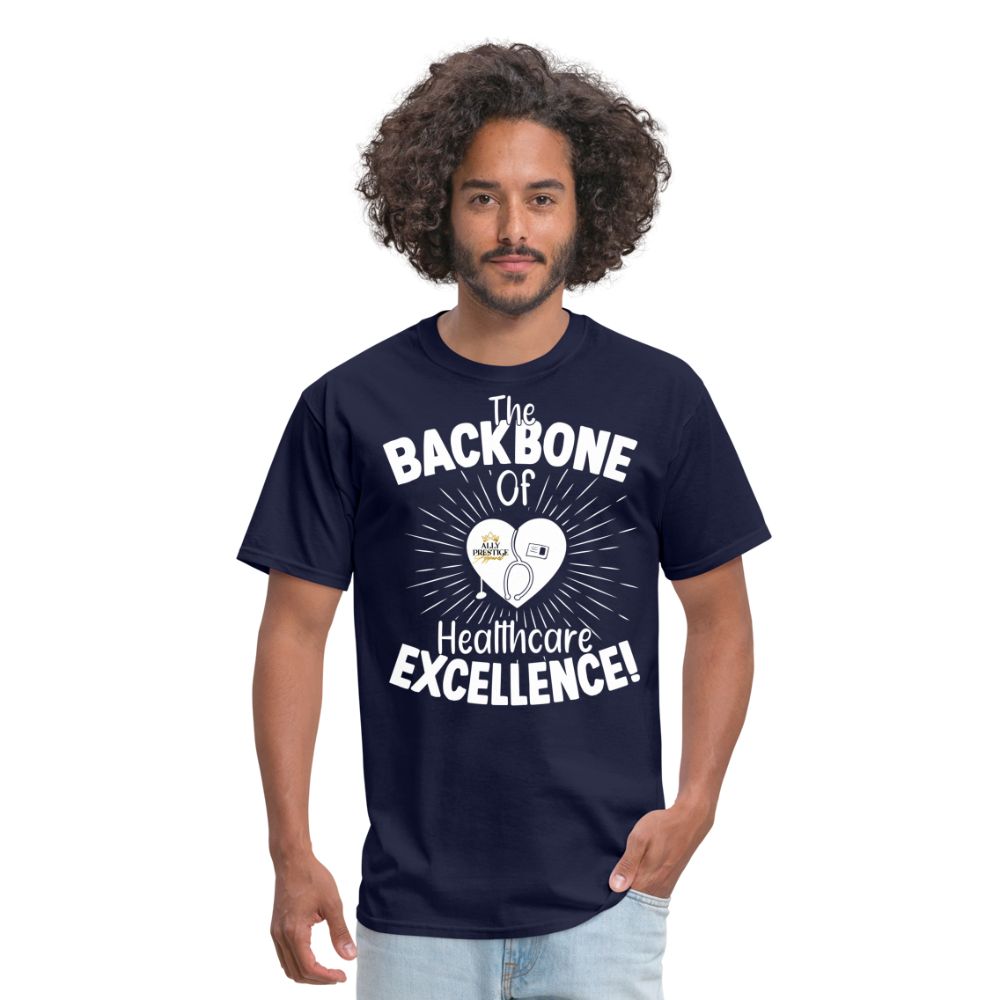 "Nurse Backbone" Unisex Classic T-Shirt - navy
