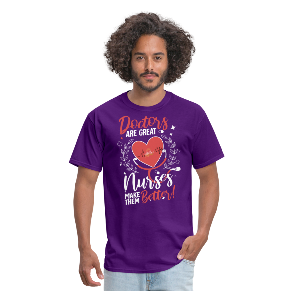 "Nurses Make Better" Unisex Classic T-Shirt - purple