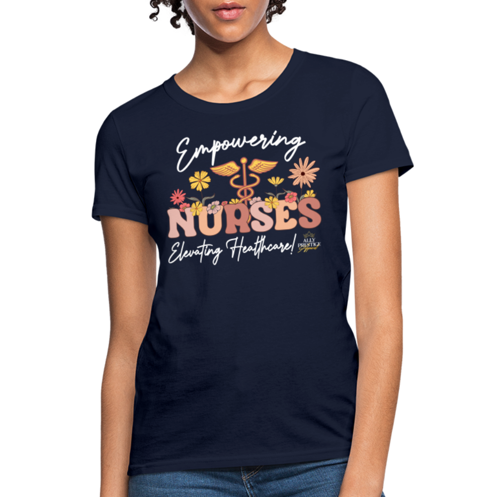 "Elevating Healthcare" Women's T-Shirt - navy