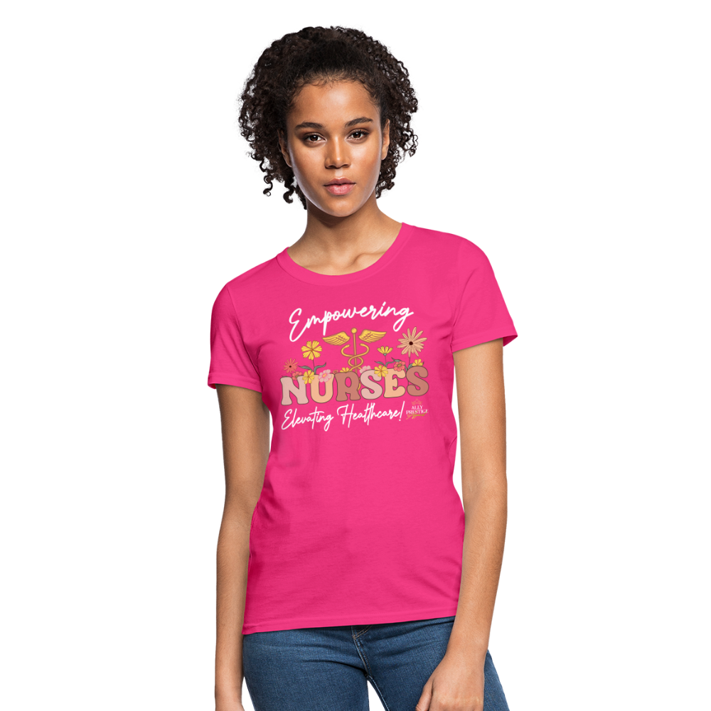 "Elevating Healthcare" Women's T-Shirt - fuchsia