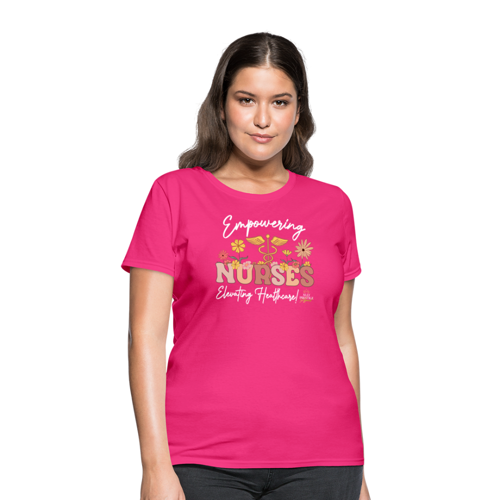 "Elevating Healthcare" Women's T-Shirt - fuchsia