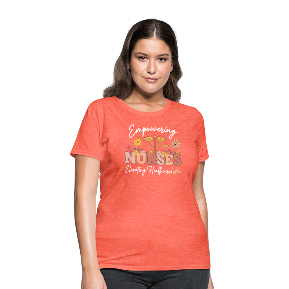 "Elevating Healthcare" Women's T-Shirt - heather coral