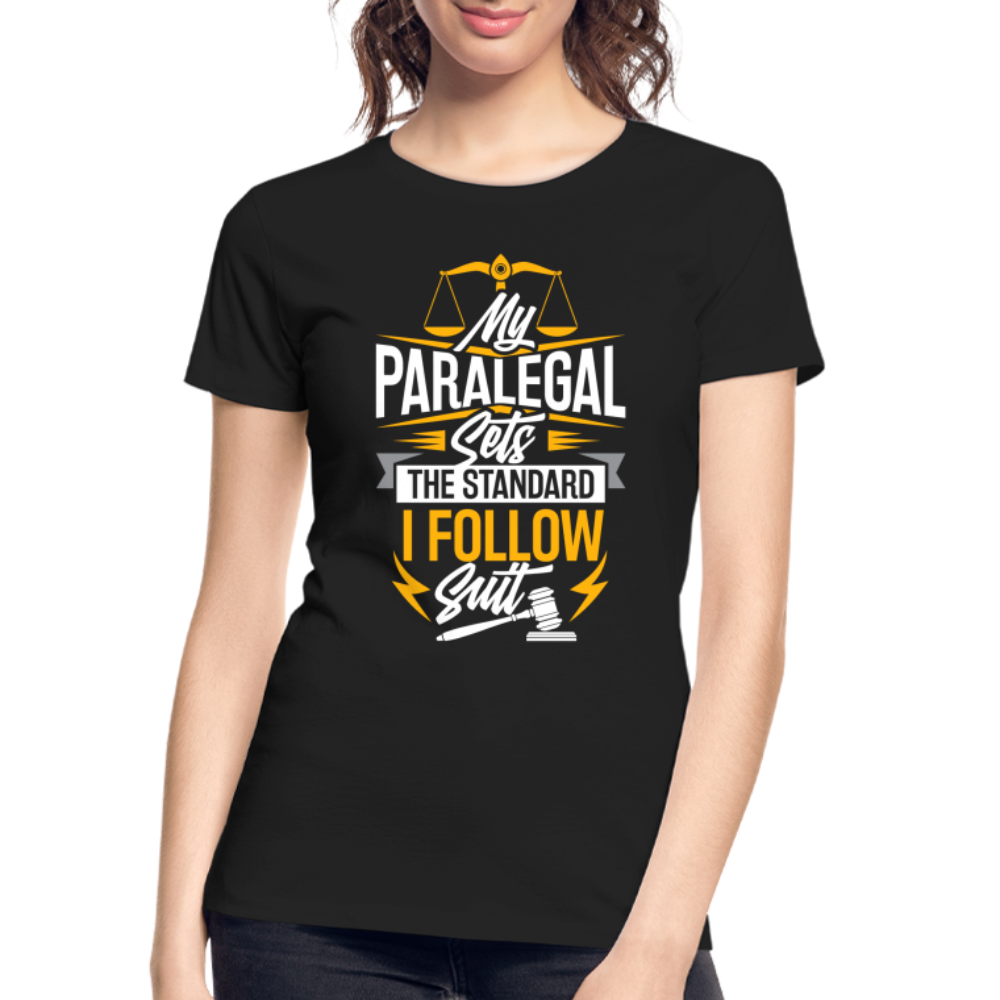 "Follow Suit" Women’s Premium Organic T-Shirt - black