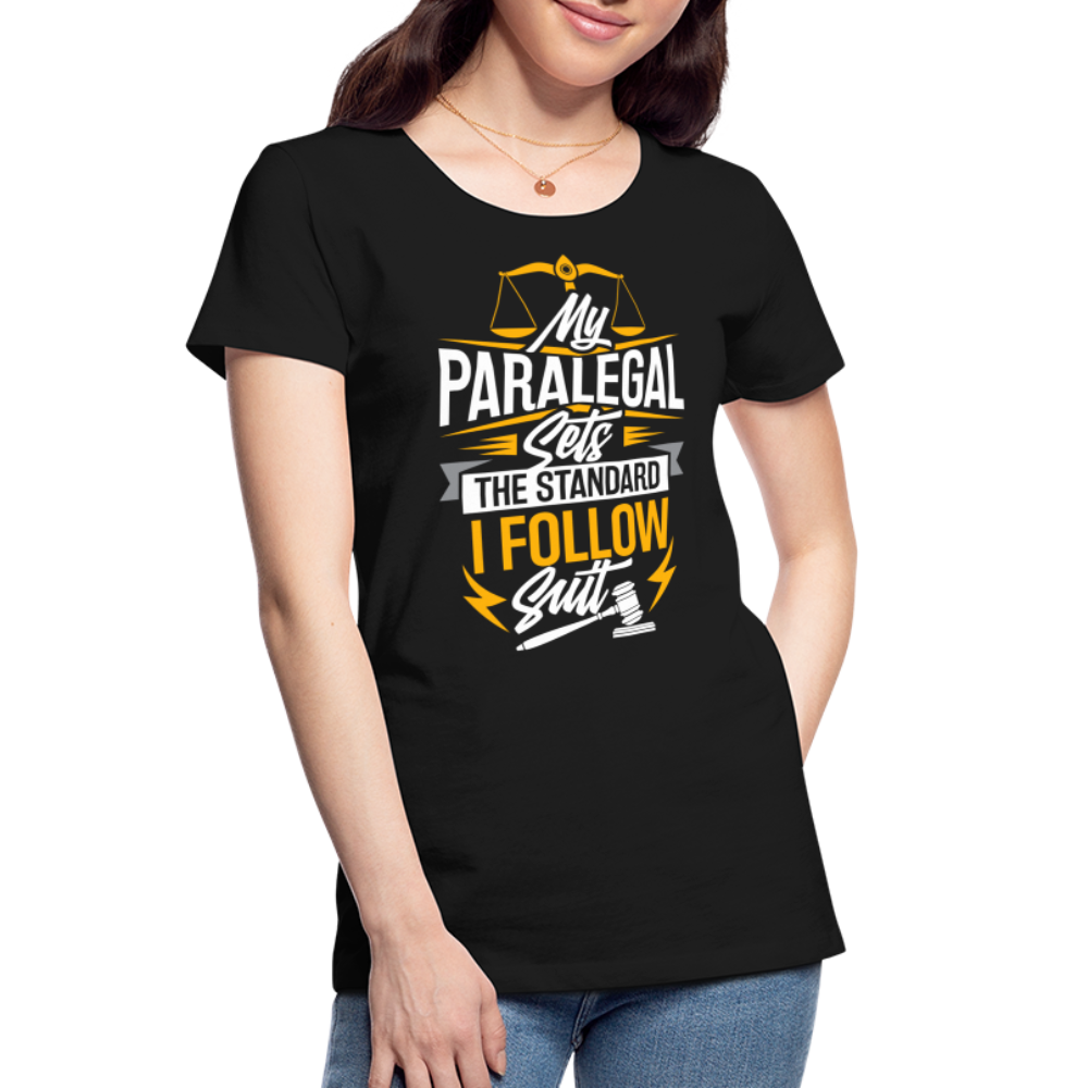 "Follow Suit" Women’s Premium Organic T-Shirt - black