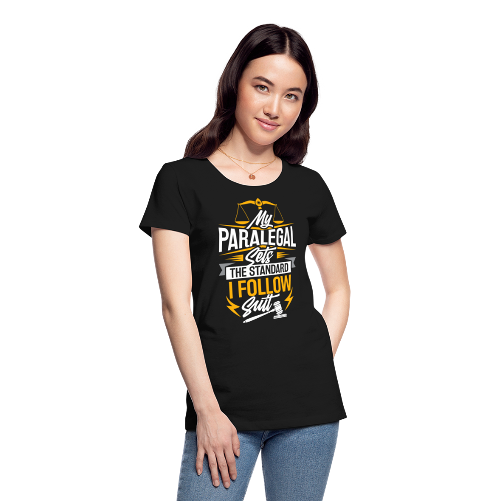 "Follow Suit" Women’s Premium Organic T-Shirt - black