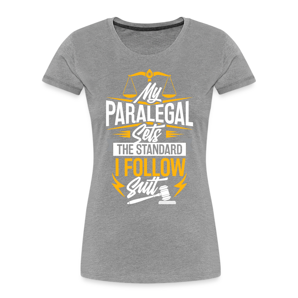 "Follow Suit" Women’s Premium Organic T-Shirt - heather gray