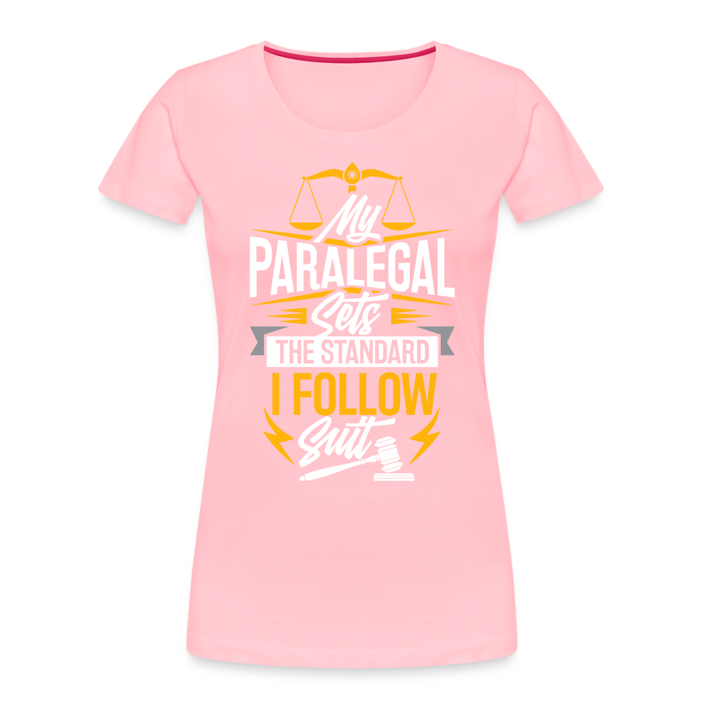 "Follow Suit" Women’s Premium Organic T-Shirt - pink