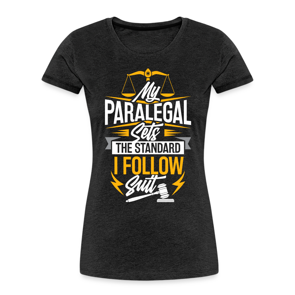 "Follow Suit" Women’s Premium Organic T-Shirt - charcoal grey