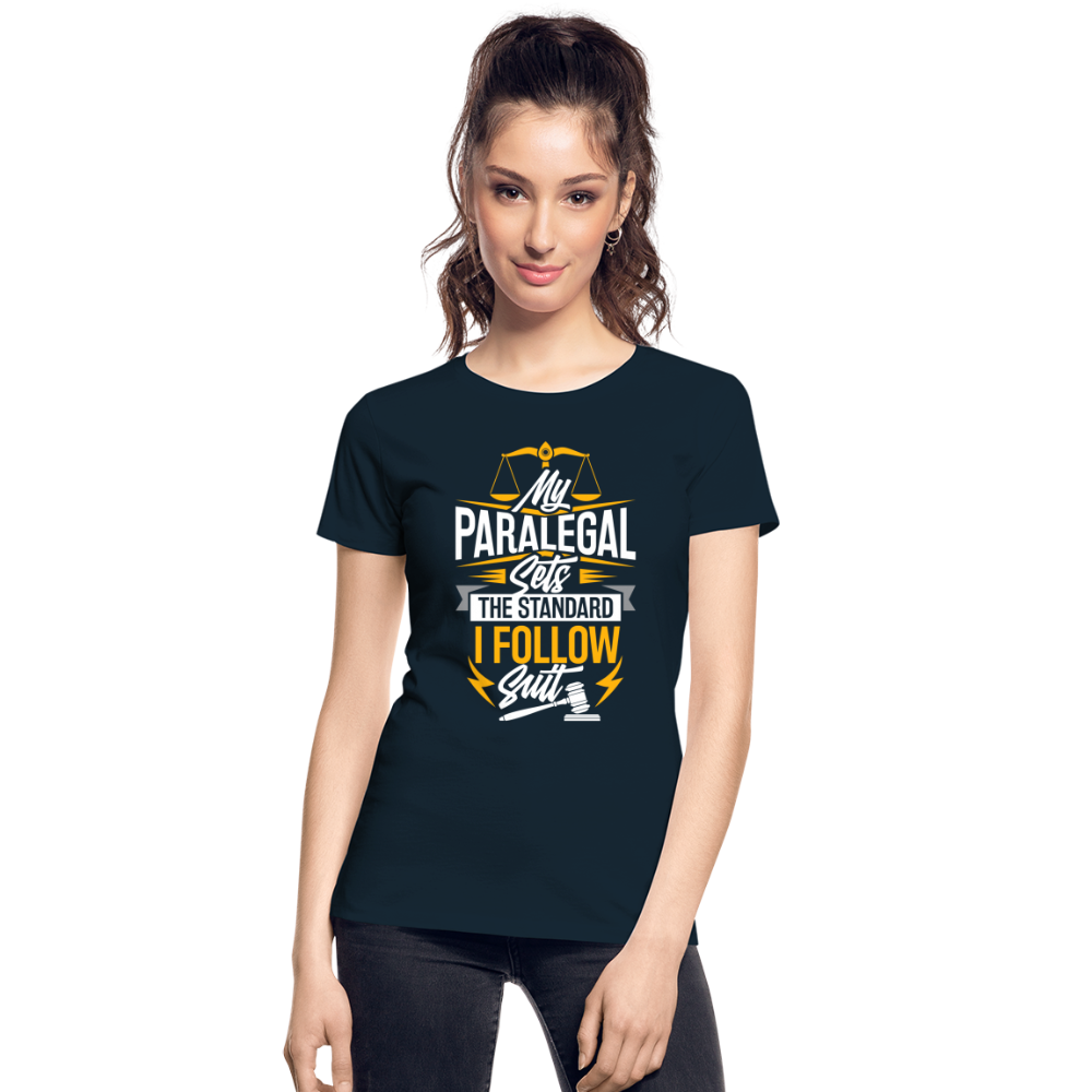 "Follow Suit" Women’s Premium Organic T-Shirt - deep navy