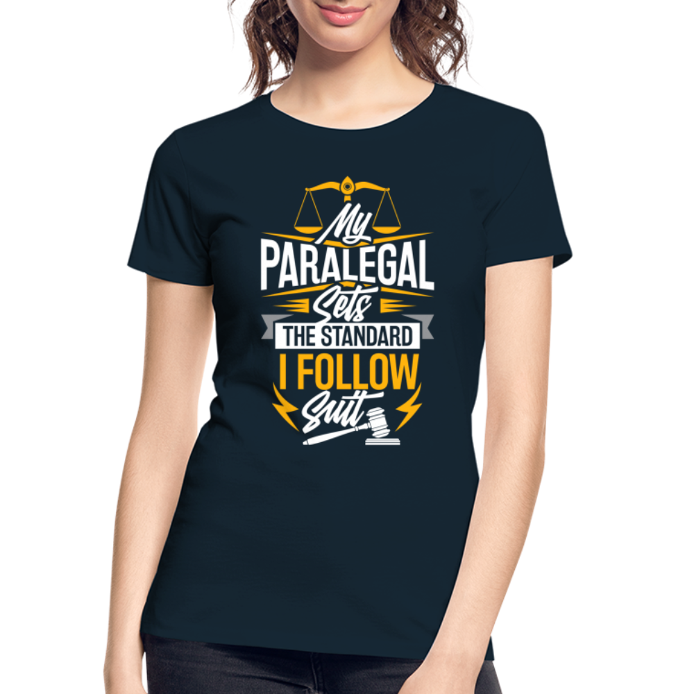 "Follow Suit" Women’s Premium Organic T-Shirt - deep navy