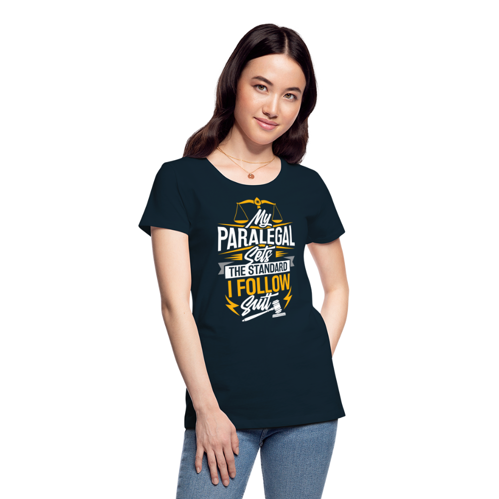 "Follow Suit" Women’s Premium Organic T-Shirt - deep navy