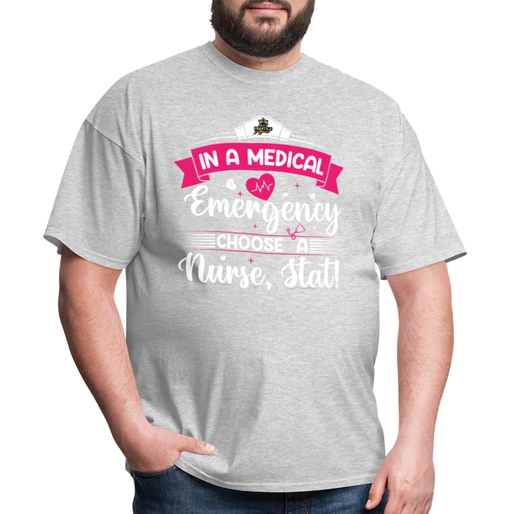 "Nurse, Stat" Unisex Classic T-Shirt - heather gray