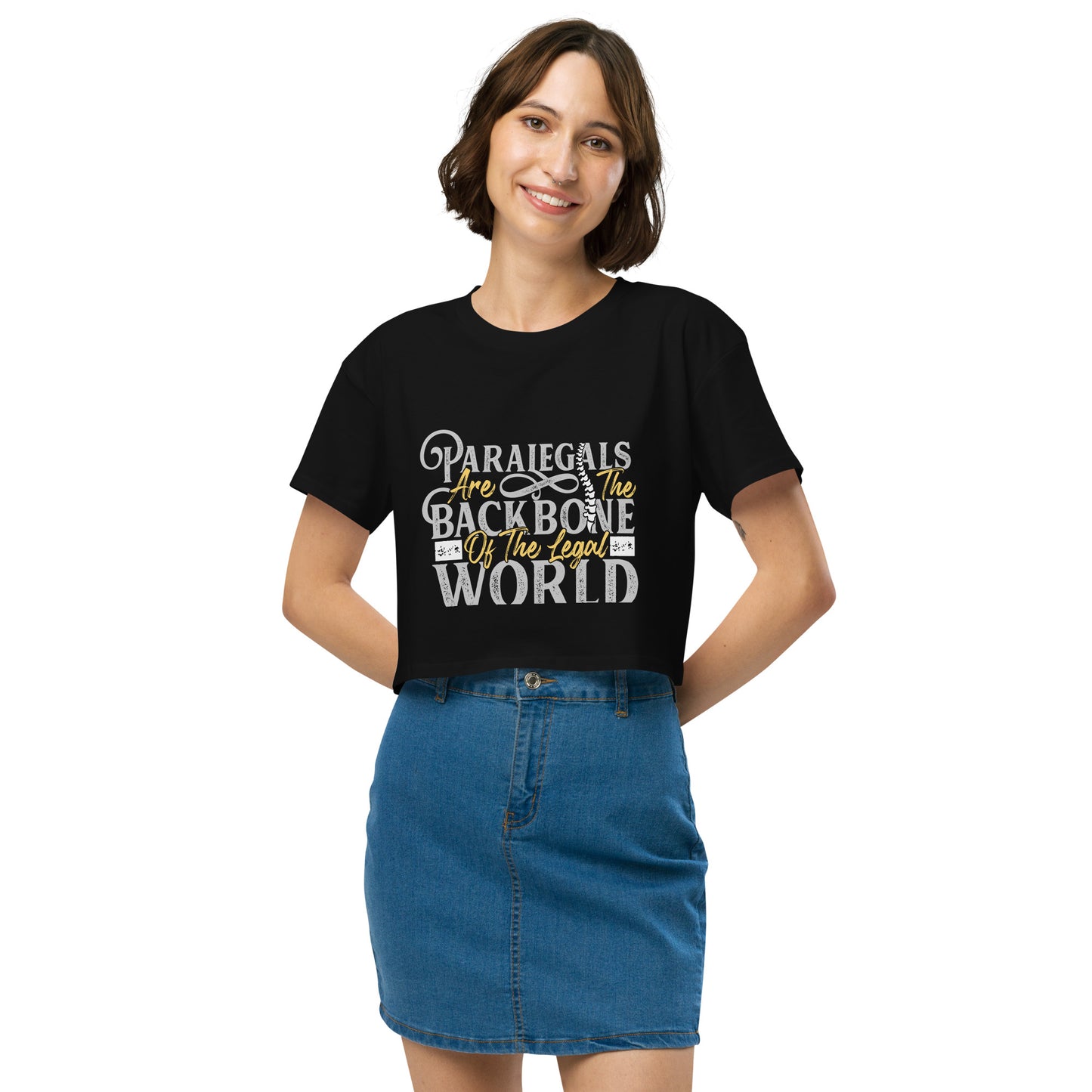 "Legal Backbone Paralegal" Women’s crop top