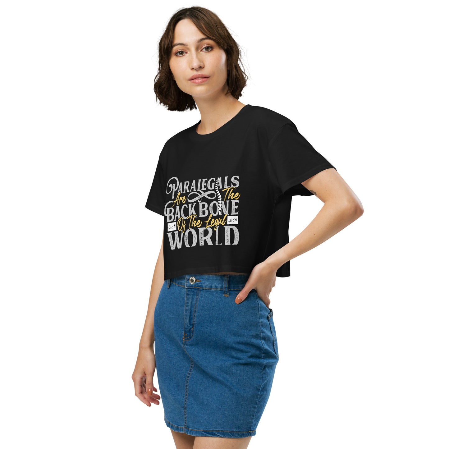 "Legal Backbone Paralegal" Women’s crop top