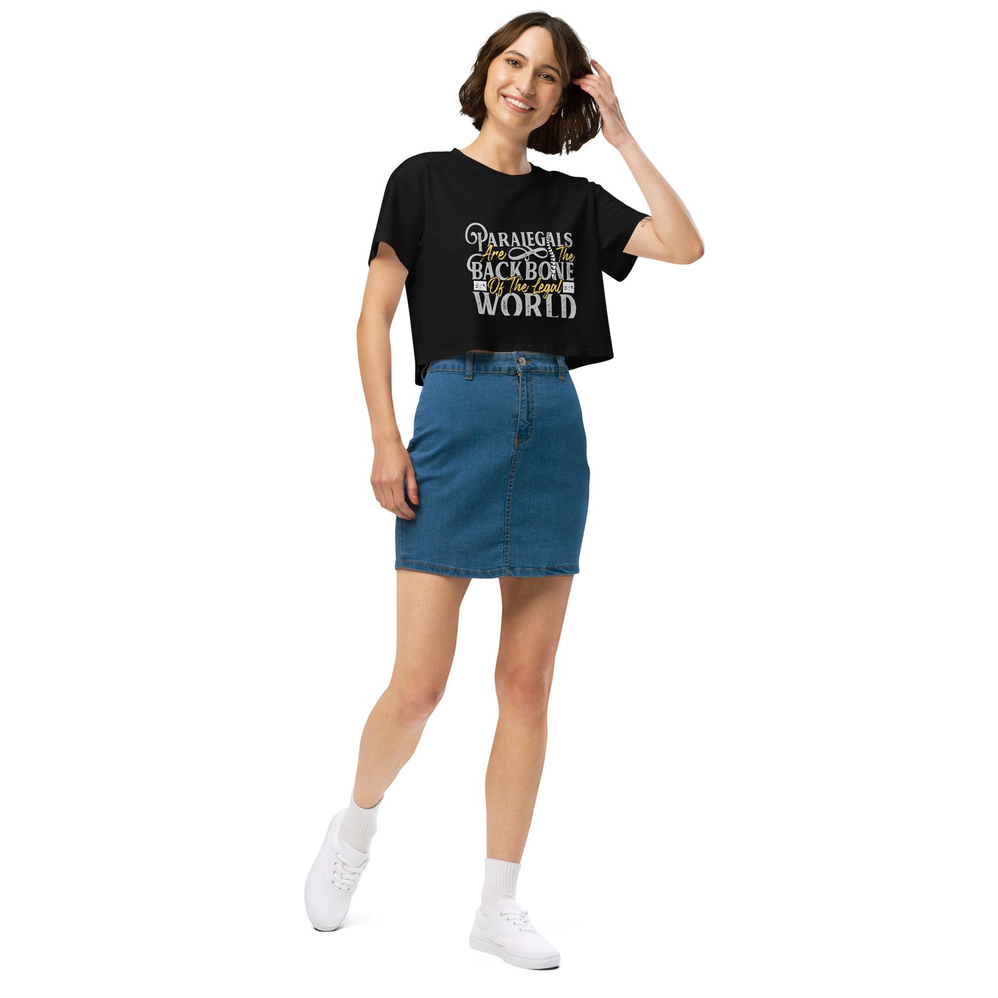 "Legal Backbone Paralegal" Women’s crop top